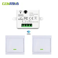 CENFAYA-interruptor de luz inalámbrico 433HMz, Panel de pared 86, interruptor RF de 110V, 220V, 230V, 10A, controlador receptor de relé sin cableado, fácil de instalar