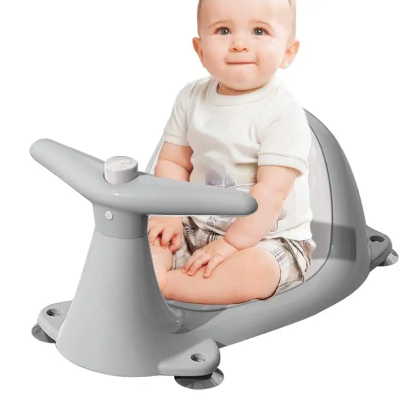 Asiento de baño para bebé, asientos de baño con forma de ballena de dibujos animados, asiento de baño antideslizante para bebés, asientos de baño de seguridad con rociador de agua