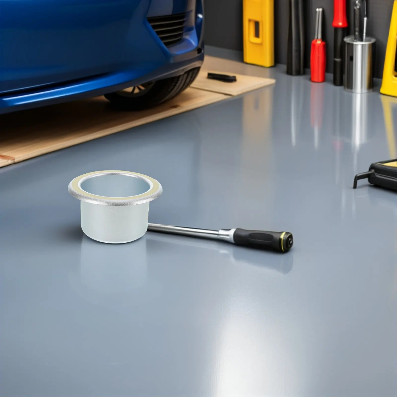 

Drop-in 90Mm Aluminium Rv Cup Holder Armrest Drink Holder Ashtray Insert Universal Vehicle Marine Boat Accessories