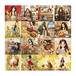 97*110cm cute forest little girl Cotton Fabric Sew Clothes Dress Fabrics,DIY Quilting Needlework Patchwork Material