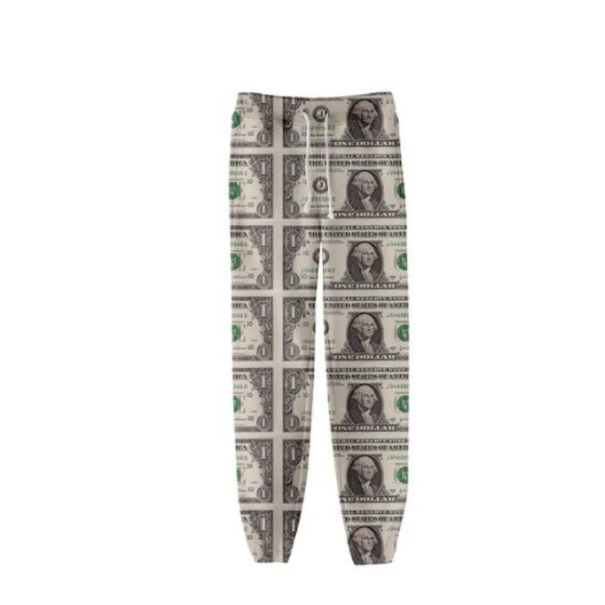 3D US Dollar Money pantaloni della tuta pantaloni da jogging pantaloni Casual uomo/donna Harajuku pantaloni della tuta Hip Hop Pantalon Homme