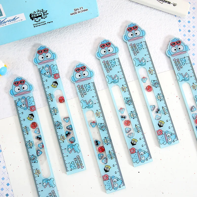 20pcs/lot Cartoon Sanrio Hangyodon Acrylic Ruler Creative Drawing Tool Bookmark Promotional Stationery Gift School Supplies