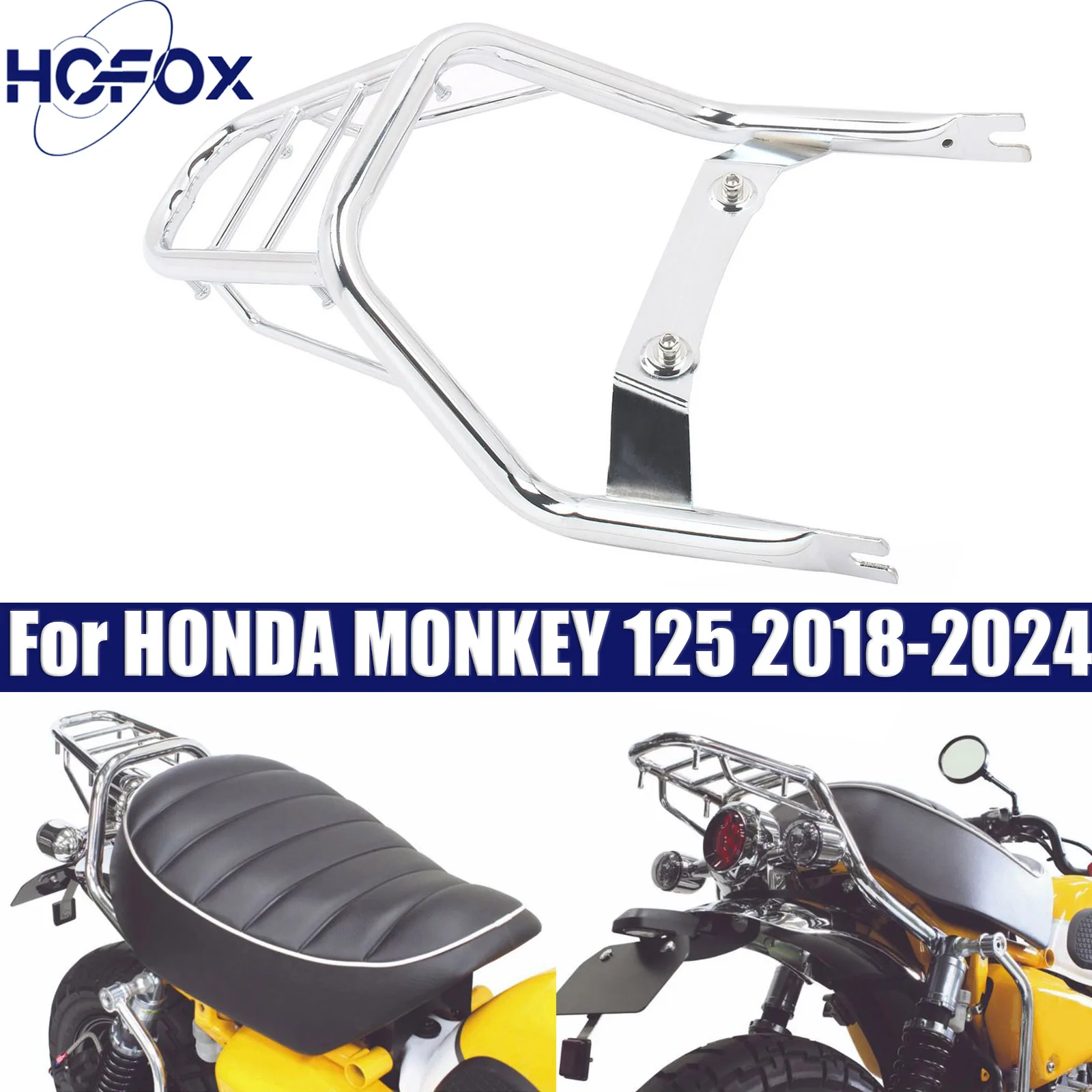 Motorcycle Rear Seat Luggage Rack Cargo Support Holder Bracket Cargo Tail Rack For HONDA MONKEY 125 2018-2024