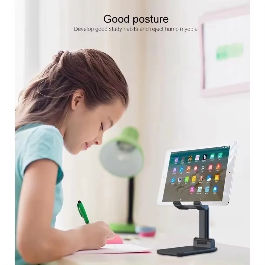 High Quality Desktop Tablet Holder Table Cell Foldable Extend Support Desk Mobile Adjustable Phone Holder Stand view 2