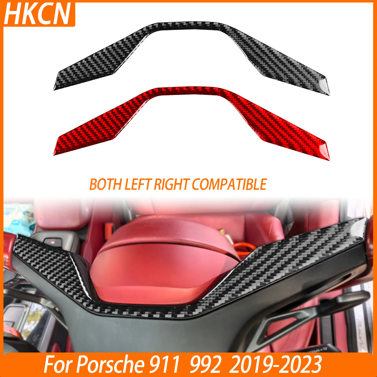

For Porsche 911 992 2019-2023 models fiber accessory stickers steering wheel cover trim Interior Accessories decorative