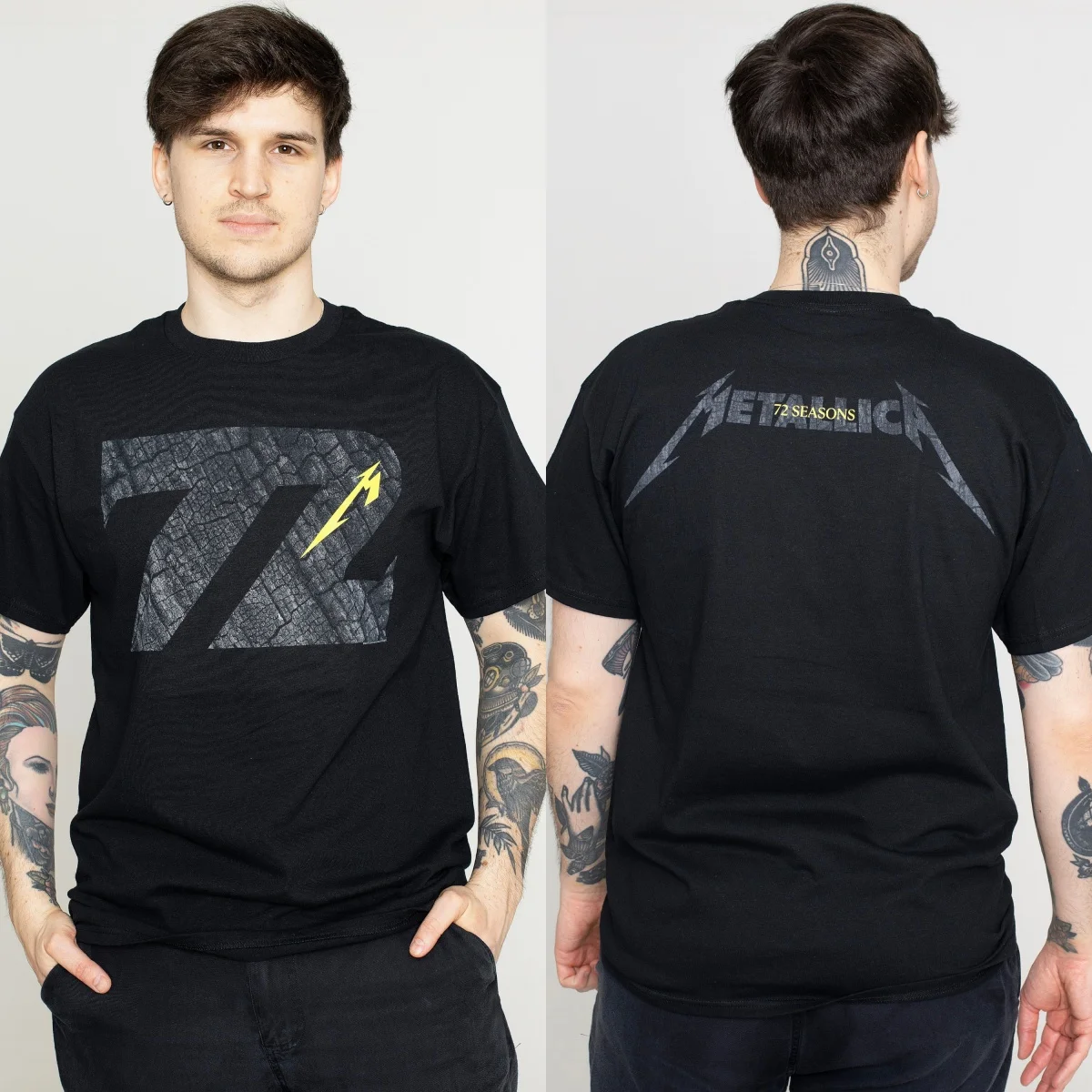 Ride The Lightning Tracks Metallica Band T-Shirt Baumwolle Grafik-T-Shirt Herren Damen Sommer Streetwear – Detail 8
