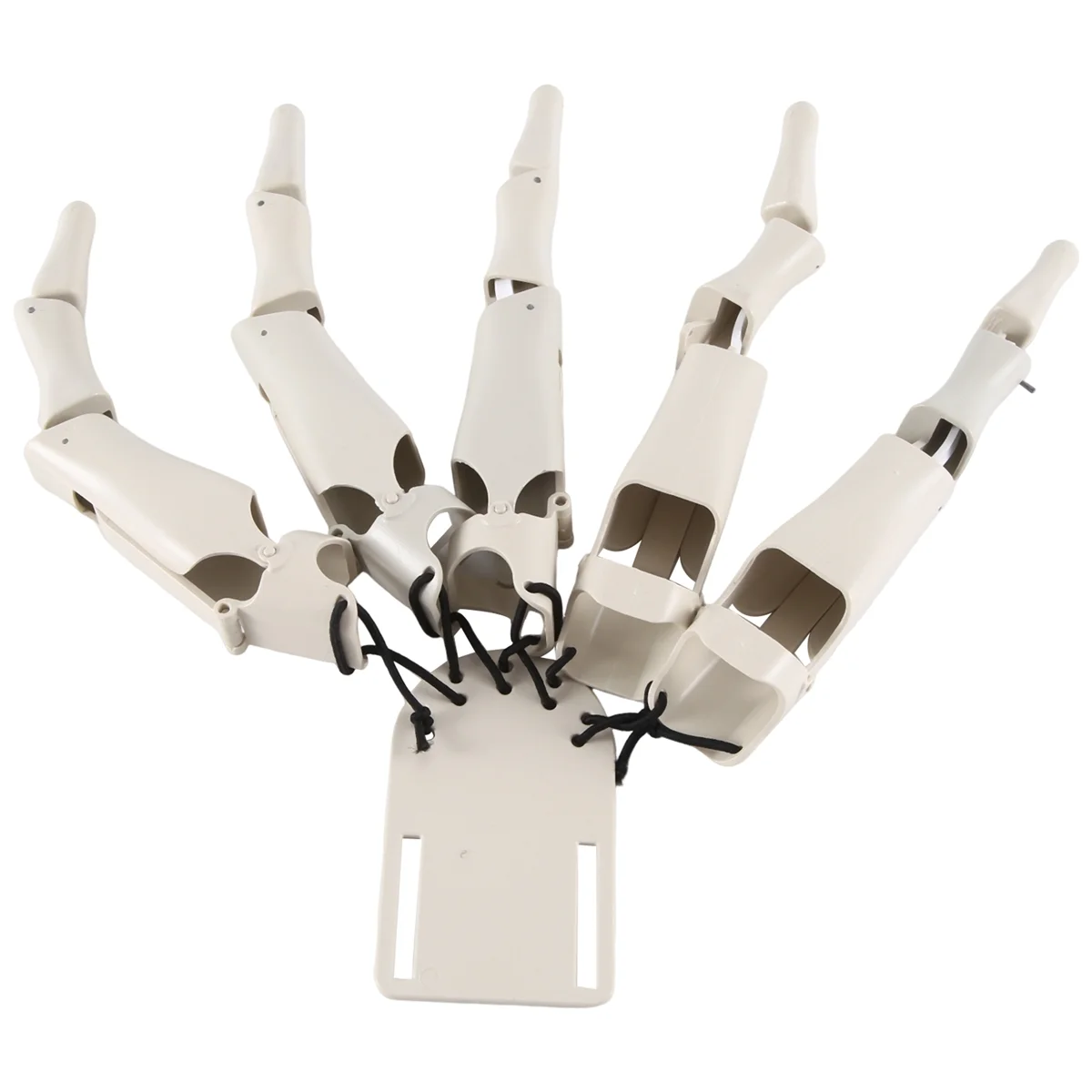 

New White Halloween Articulated Finger Skeleton Hands Realistic Horror Ghost Claw Props Finger Glove