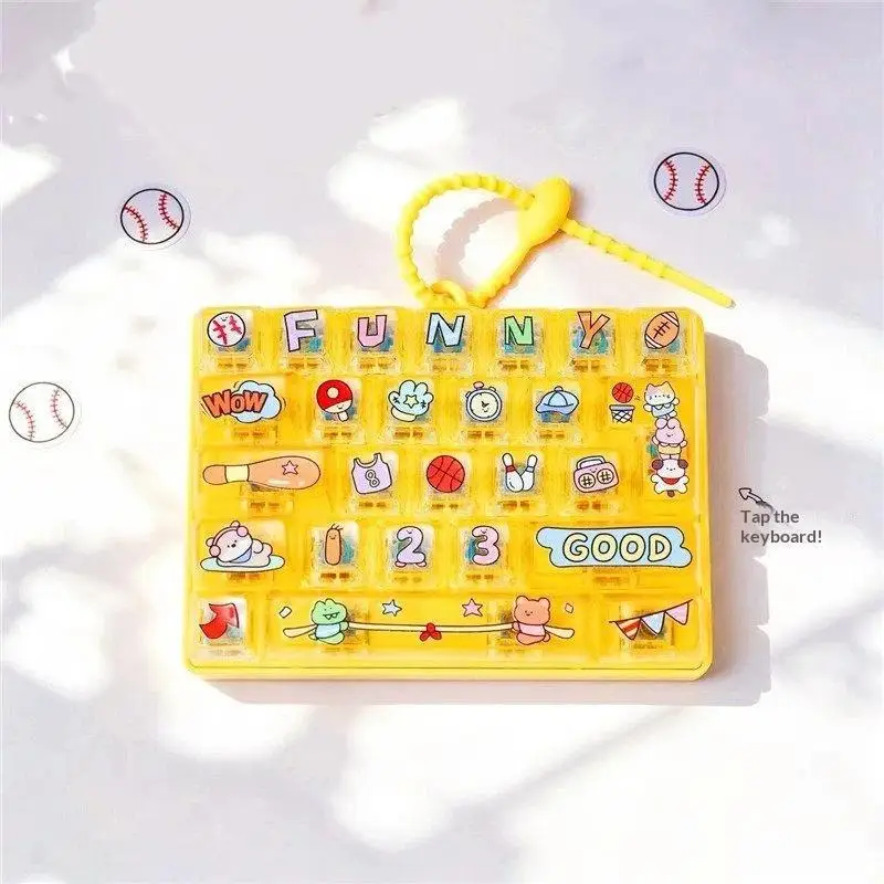 26-Tasten-Keyboard-Tastenkappen-Clicker Fidget-Tastenkappen Anti-Stress-Schlüsselanhänger Niedlicher Clicker-Schlüsselanhänger Taschenanhänger 1 Stück – Detail 4