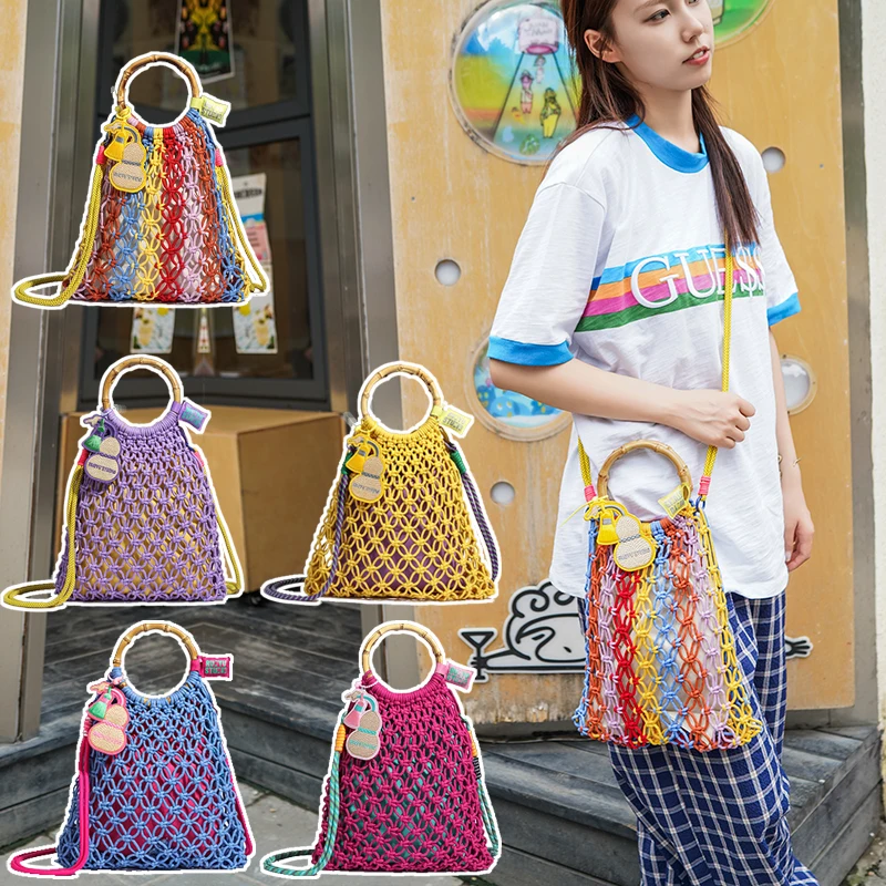 

Оригинальный дизайн, плетеная сумка через плечо от RUOYUSTUDIO, средний размер, летняя коллекция 2024, модный аксессуар