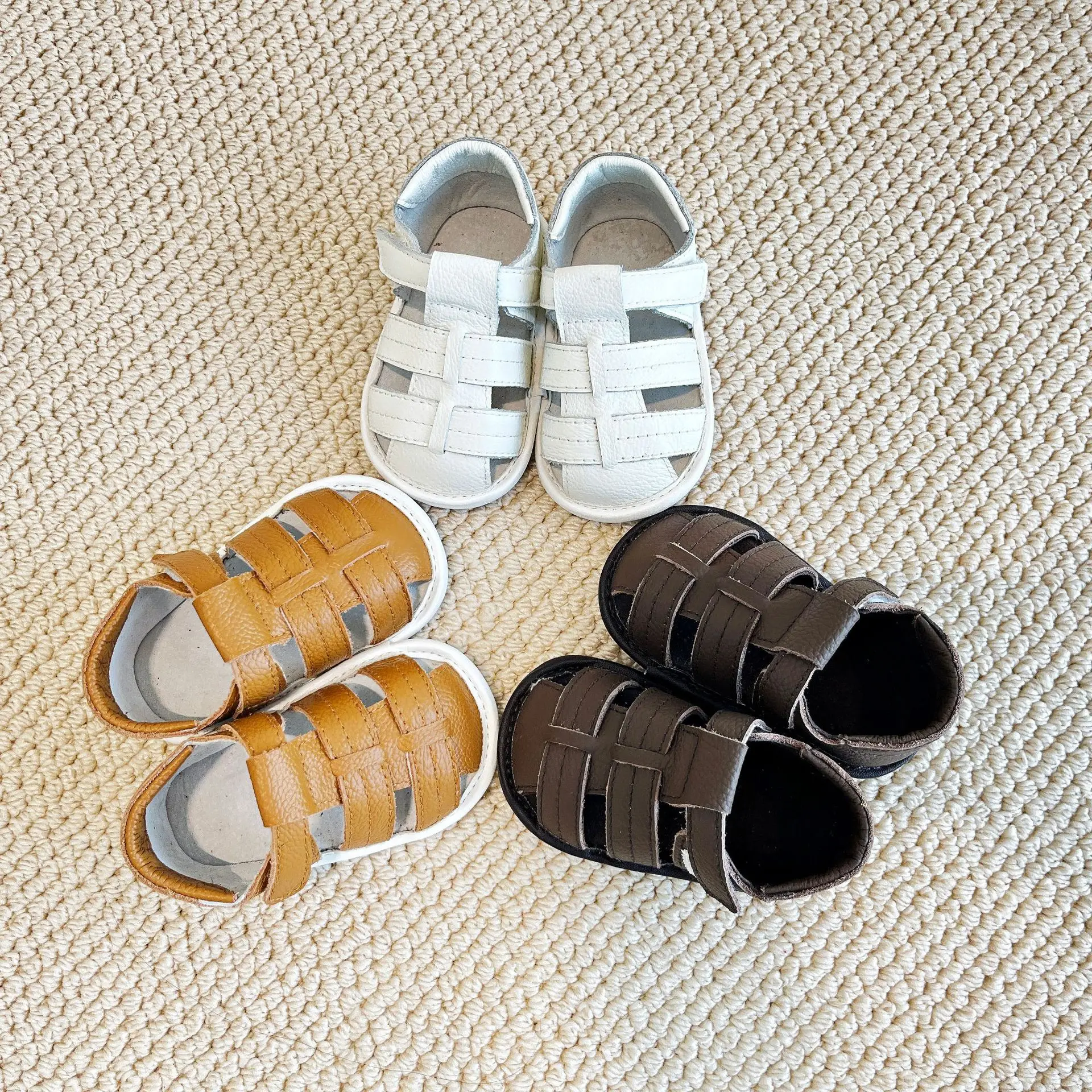 Baby Girls Shoes Sandals Toddler Boys Casual Summer Leather Shoes Newborn Infant Barefoot Shoes Sapato Loafers Kids Items stuff