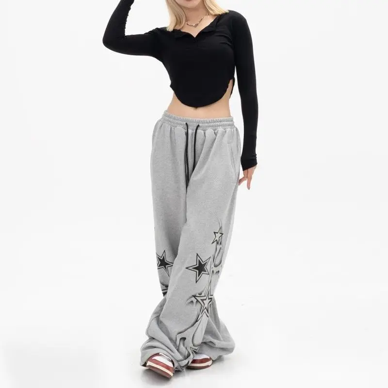 Women Hip Hop Dance Pants Fashion Trends Sports Trousers American Street Style Loose Casual Trousers Personality Streetwear