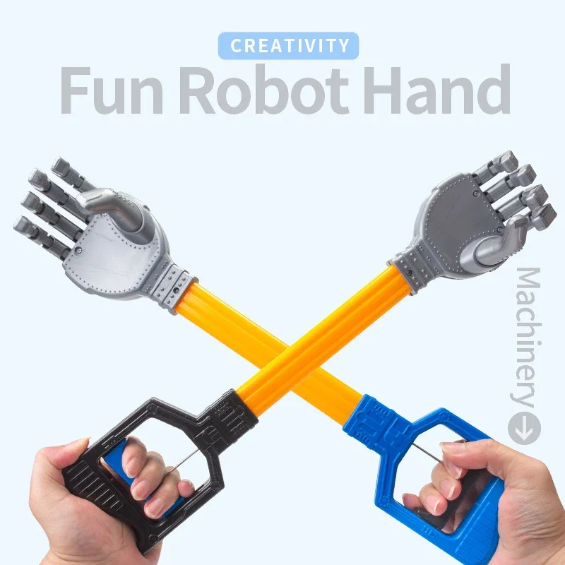 Fun Robot Hand Non-Freezing Hand Plastic Robot Claw Hand Wrist Strengthen Grabber Grabbing Stick Intellectual Plastic Kids Toys