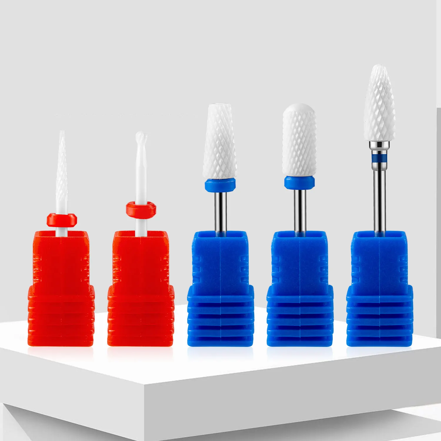 5PCS Ceramic Nail Drill Bits Electric Drill Machine Nail Milling Cutter Bits Nails Accessories Tools For Manicure Pedicure Tools