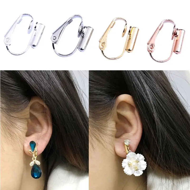 1 Pair DIY Clip-on Earring Converters Jewelry Findings for None Pierced Ears Dropshipping