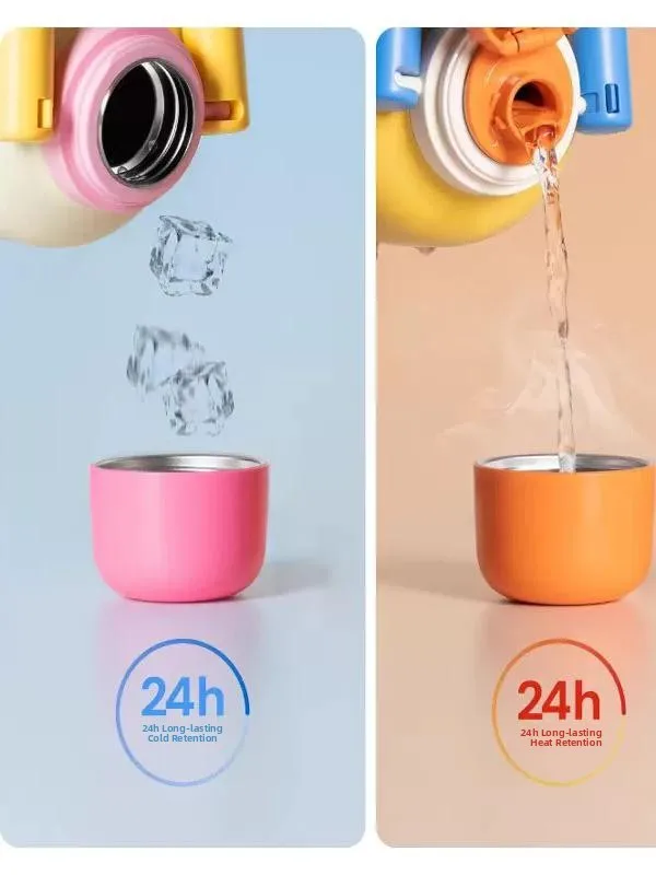 Chakolab Large Capacity Stainless Steel Insulated Water Bottle Straw Cup Portable Macaron Colored Beverage Container for Women view 2