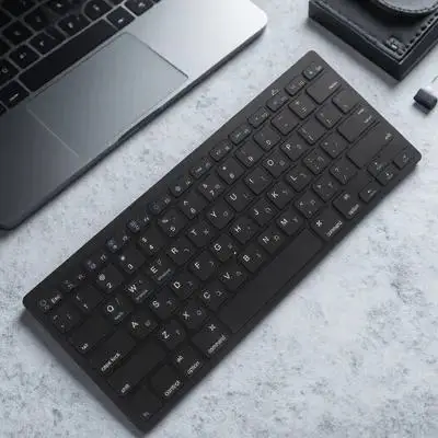 

Wireless Hebrew Keyboard Compact Silent Low Noise Ultra-Thin Full-Size Portable Computer Keyboard Computer Accessory