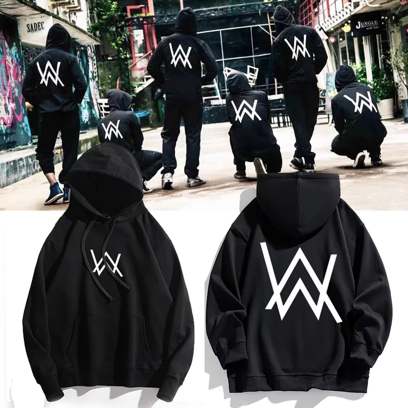 

Мужская толстовка с капюшоном Alan Walker, удобная свободная толстовка с подкладкой из хлопка и полиэстера, универсальная модная толстовка на четыре сезона