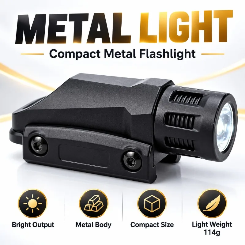 High Lumen Metal Hand Torch Hobby Model Auxiliary Lighting Fitting for Outdoor Activities