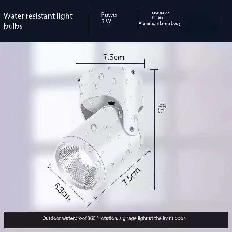 15W LED OutdoorRainproofSpotlightsShopDoor SignboardsPlaques AdvertisementsOutdoorWalls Surface-mountedWaterproof AdjustableAngl