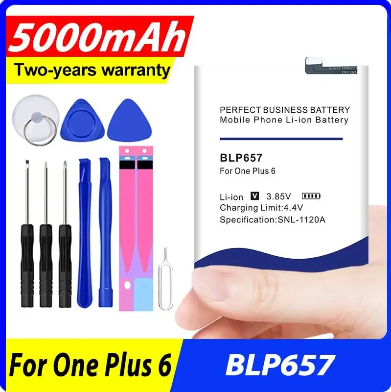 New 5000mAh BLP657 Battery ffor OnePlus 6 OnePlus Six 1+ One Plus 6 Batteries in Stock