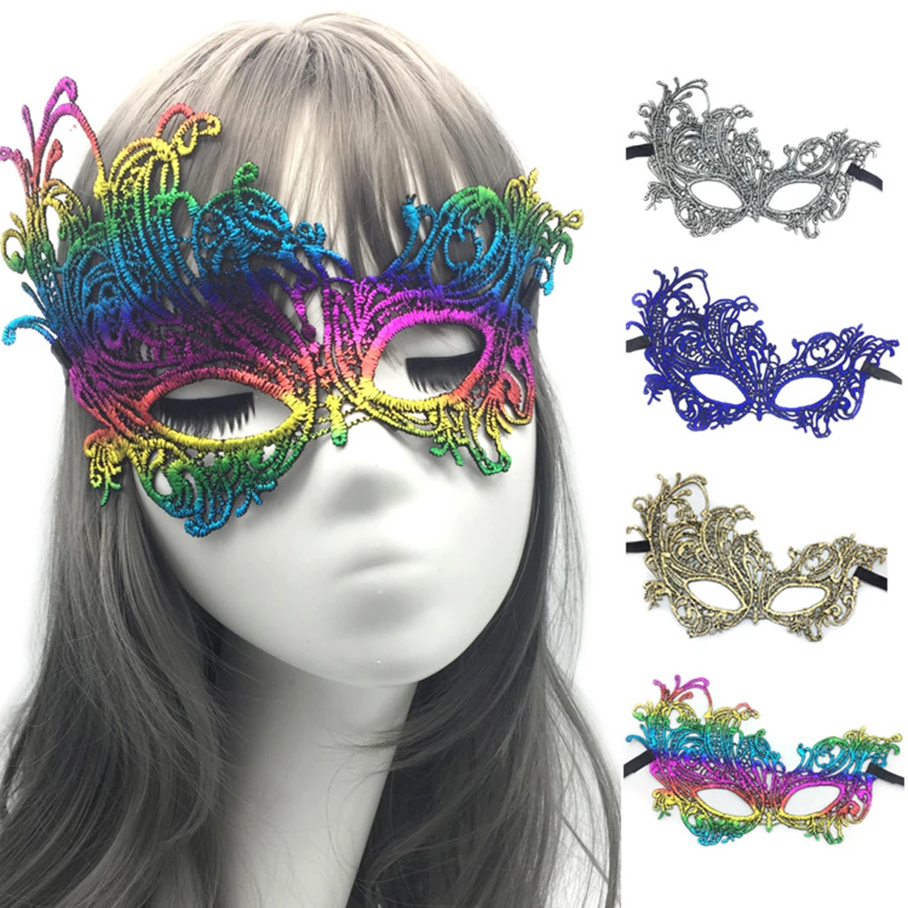 

6Pcs Gold Masks for Creative Costume Mask Women Durable Creative Design Halloween Prom Party Decorations Festive Masks