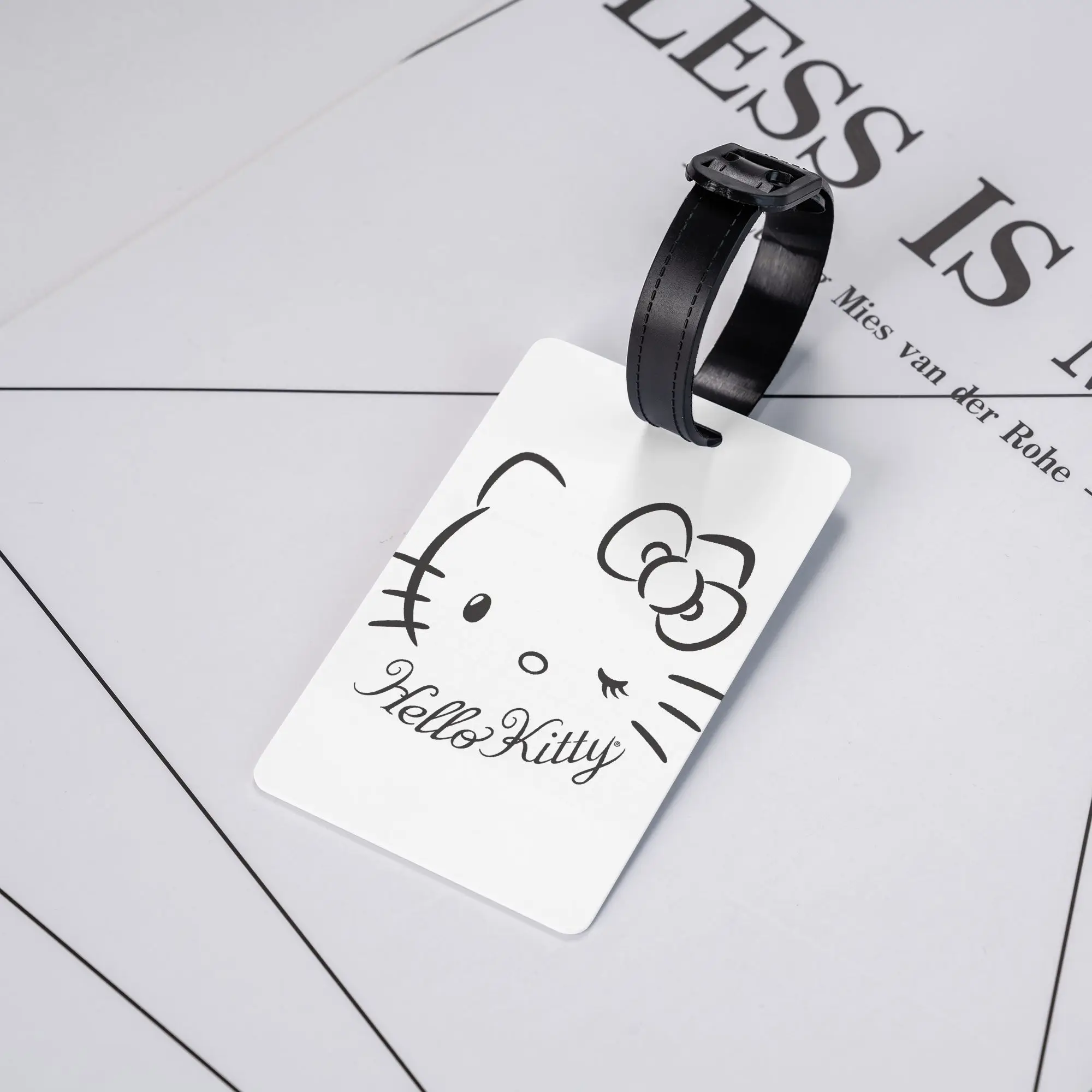 

Cartoon Hello Kitty Luggage Tags Suitcase Plastic Travel Accessories Holder Baggage Tag ID Address Aircraft Luggage Tag Gift