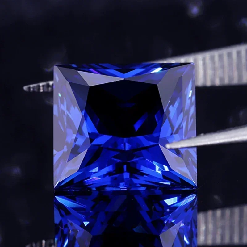 Blauer Saphir, loser Edelstein, Schmuck zum Selbermachen, blauer Edelstein, Schmuck, Halskette, Ring, perfekter Kreis, DIY eingelegt