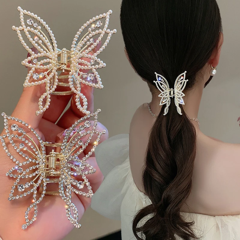 Vintage Hollow Wind Butterfly Hair Clips Metal Hairpins Gold Bridal Headpiece Bobby Pins Headdress Girls Styling Accessories