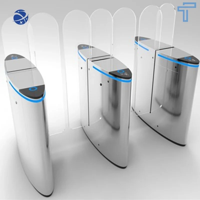 

Biometric fingerprint turnstile QR code scanner face recognition access control RFID card glass pedestrian barrier gate