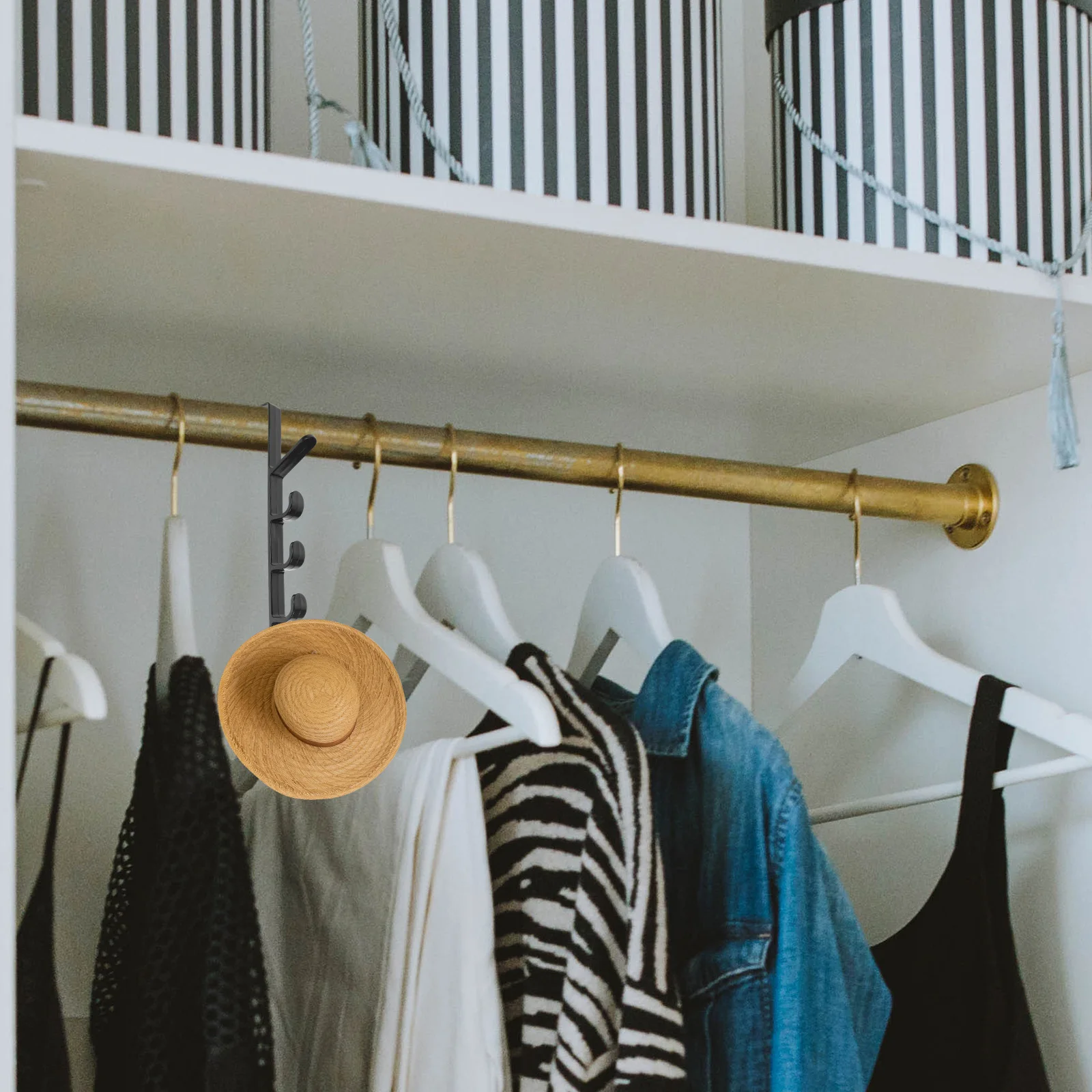 

2pcs No Trace Hooks For Door Back Abs Over Door Hanger For Coat Hat Towel Multi-Function Nail-Free Clothes Hook