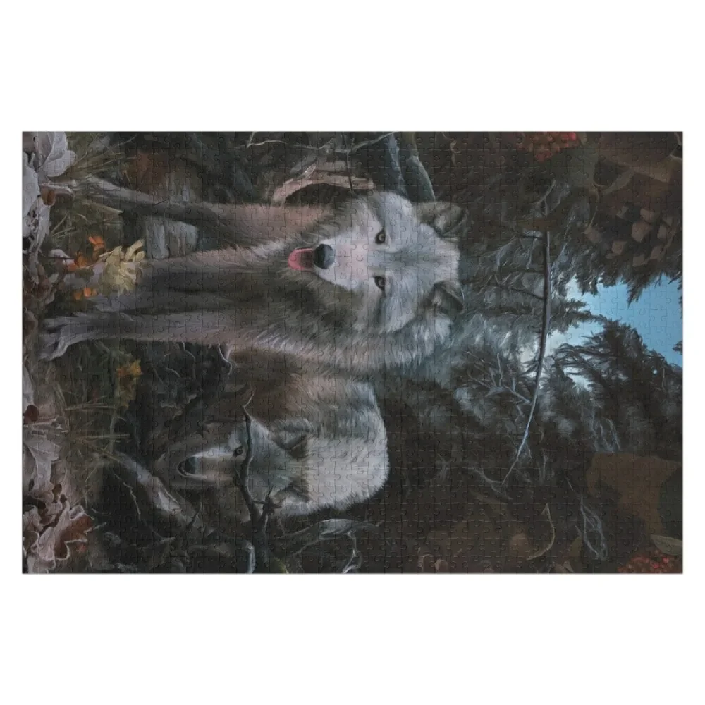 

Timber Wolves hunting in the snow Jigsaw Puzzle Photo Personalized Gifts Personalized Gifts Puzzle