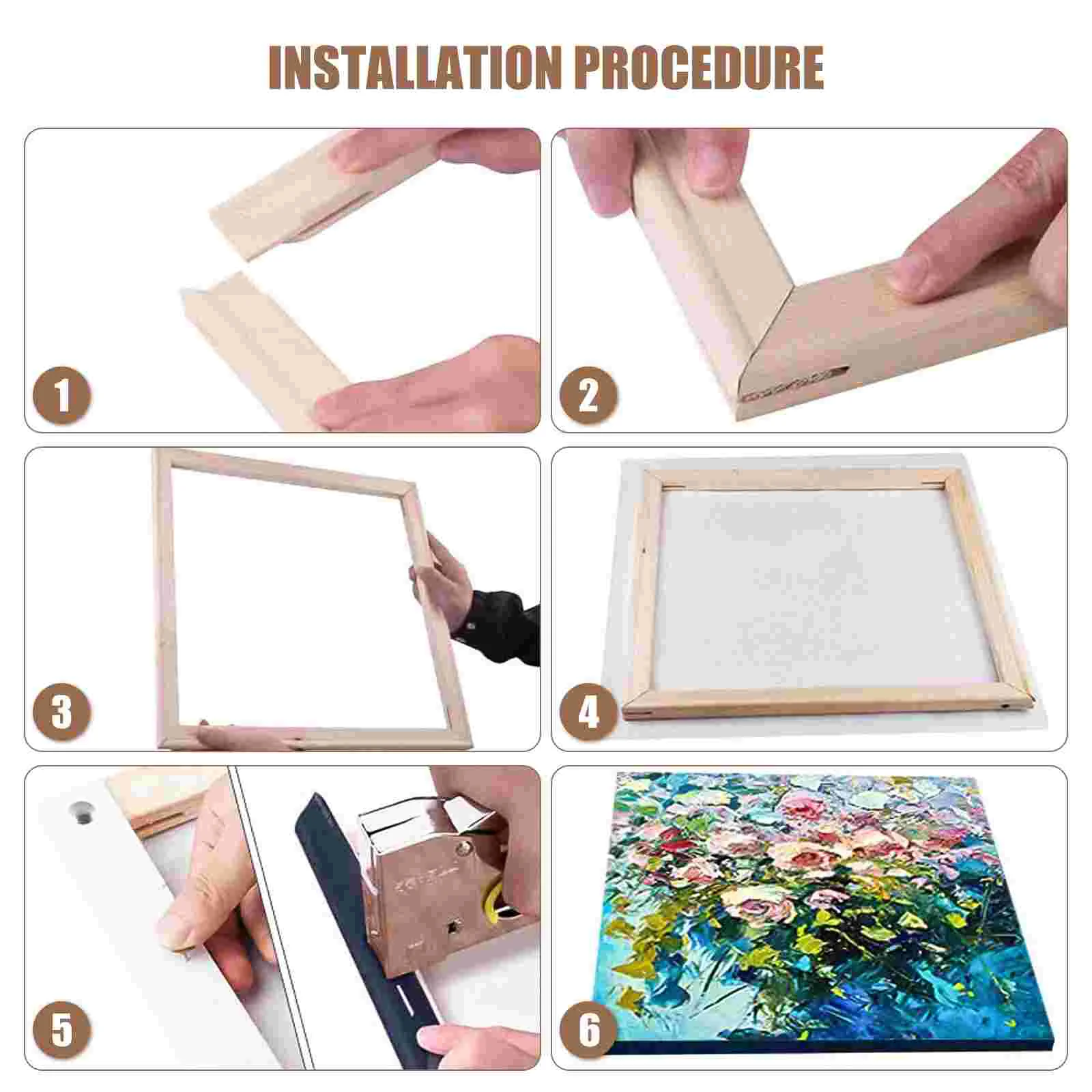 Canvas Frame Frames for Stretcher Bars Rustic Picture DIY Accessory Stretching Tools Desktop