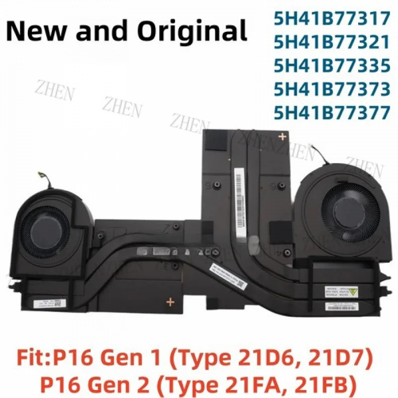 Y CPU 冷却ファン クーラー ヒートシンク Lenovo ThinkPad P16 Gen1/2 5H41B77373/17/21用