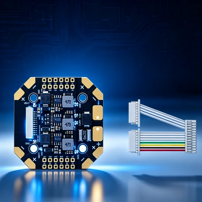 HGLRC 100A 8‑Channel 12S V3 Power Distribution Board GH1.25 Connector Built‑in Three BEC FPV Drone Replacement Part