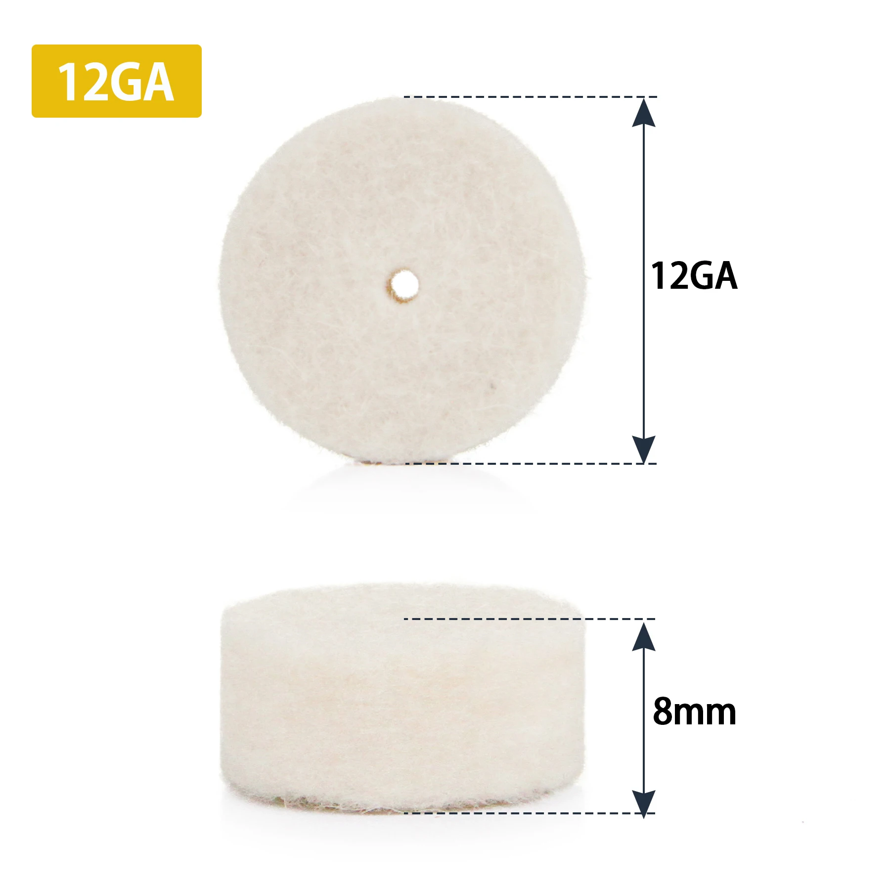 GUGULUZA 12GA .22Cal .30Cal 9mm Chamber Cleaning Pads Wool Felt Cleaning Pellets Chamber Mop Gun Cleaning Hunting Accessories