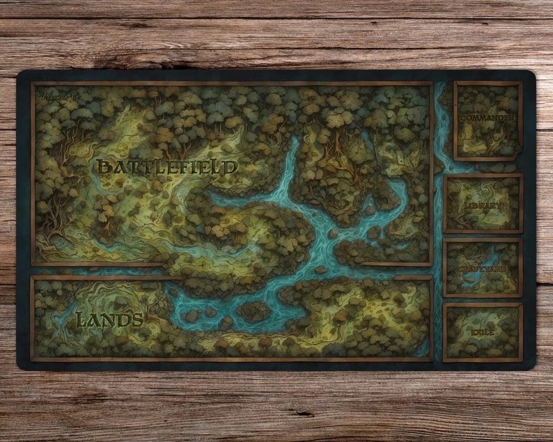 

Zoned Forest 24"x14" Zoned Playmat Board Game Mat Gaming Pc Mouse Pads Desk Accessories Desk Mats Extended Pad Laptop Gamer