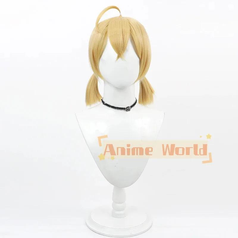 

AAA 2025 Toyomi Kotori Cosplay Wig Blue Archive Yellow 45cm Short Heat Resistant Synthetic Hair Halloween Party Role Play + Free