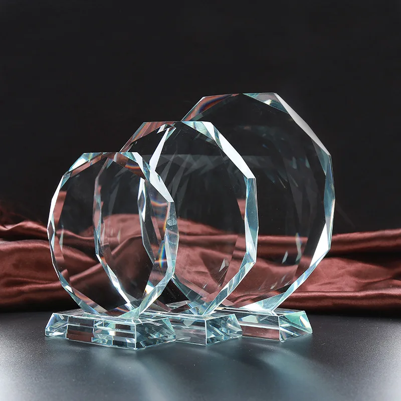 Crystal Glass Trophy Blank Crystal Trophy Medal Graduation Season Commemorative Ornaments Company Awards