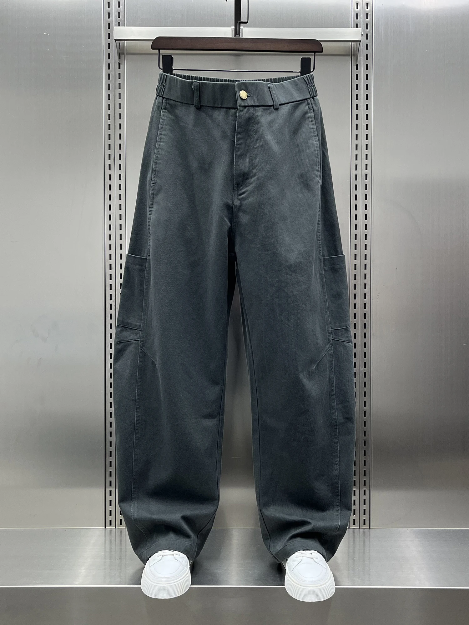 

Мужские повседневные брюки свободного кроя прямого кроя, однотонные, в стиле casual, осенняя новинка, для отдыха