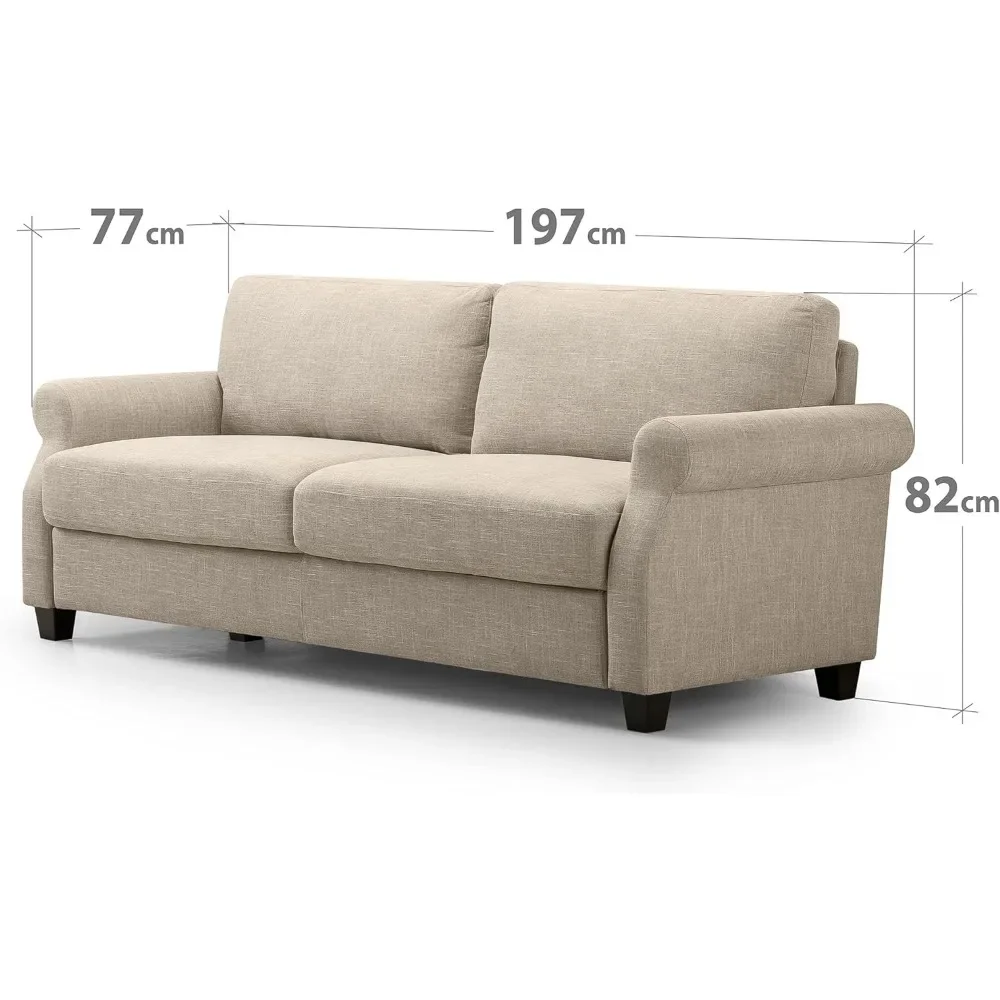 Easy Sofa Living Room Sofas Tool-Free Assembly Couch Beige Furniture Home freight free