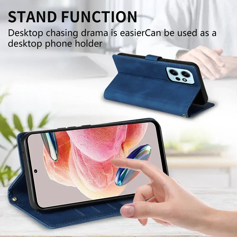 Wallet With Card Slot Support Magnetic Flip Leather Case For Xiaomi Redmi Note 13 Pro Plus 12S 12 Pro 11S 10 9 Pro 8T 7 5 Cover