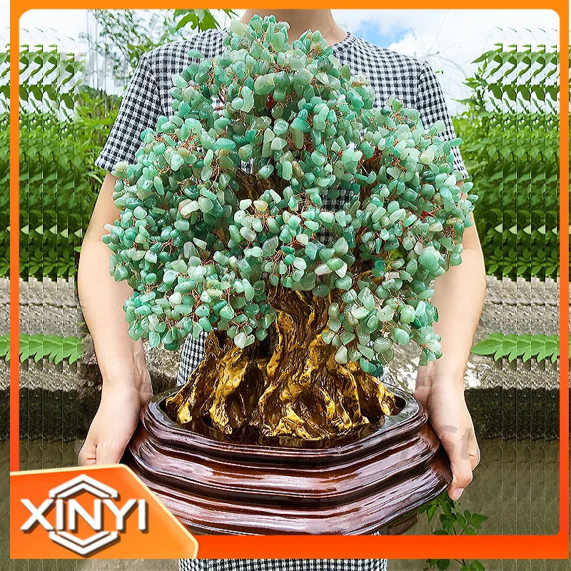 Natural Yellow Citrine Money Tree Decoration for Home Living Room Office Bar Store Opening Gift Cross Border Ornament