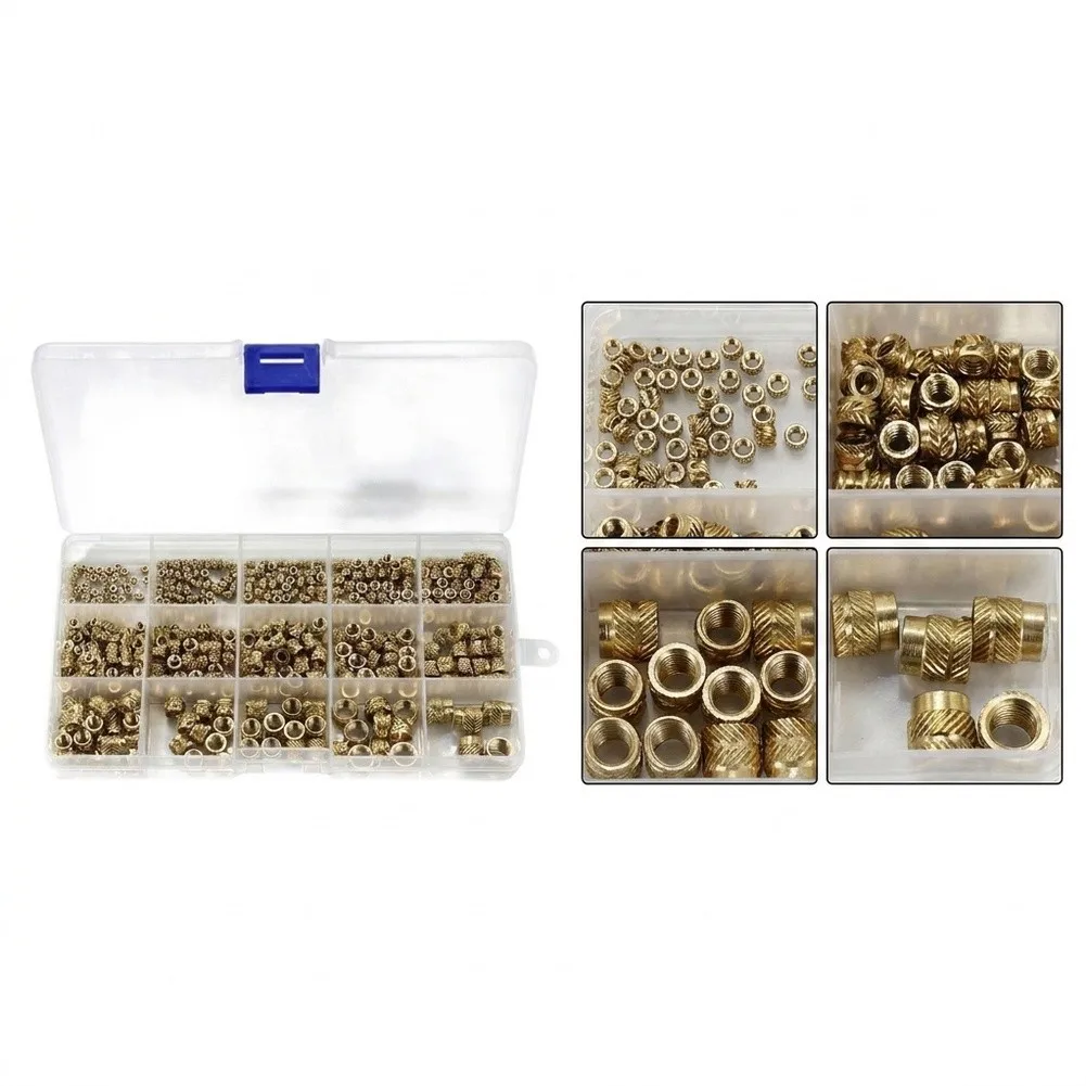 Insert Nuts For Maintenance Heat Set Inserts Brass Knurled Insert Nuts Oxidation Resistant Material Precision Machined Threads