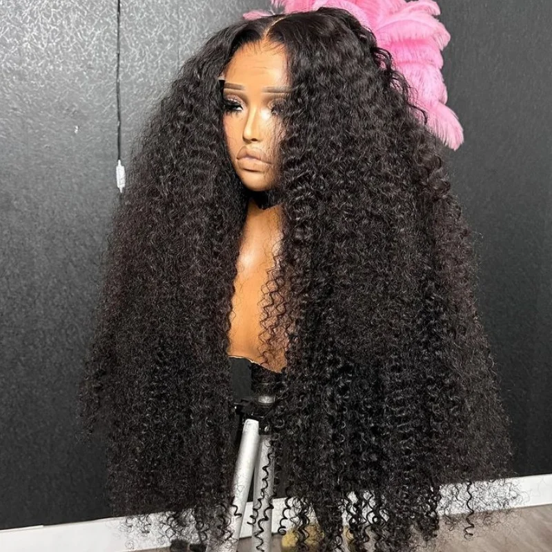 

30 40Inch Loose Deep Water Wave Frontal Wig 13x6HD Lace Human Hair Curly Wig Pre Plucked 100% real human hair for Women