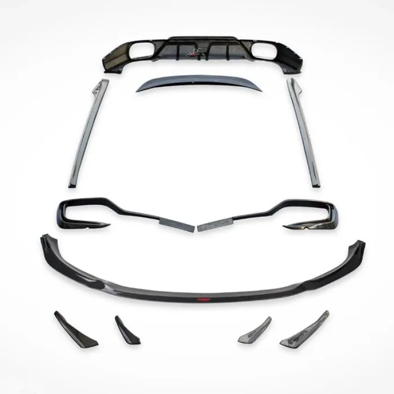 Ghibli 2014-2017 Facelift Carbon Fiber Front Spoiler Rear Diffuser Side Skirts Body Kit Auto Exterior Parts