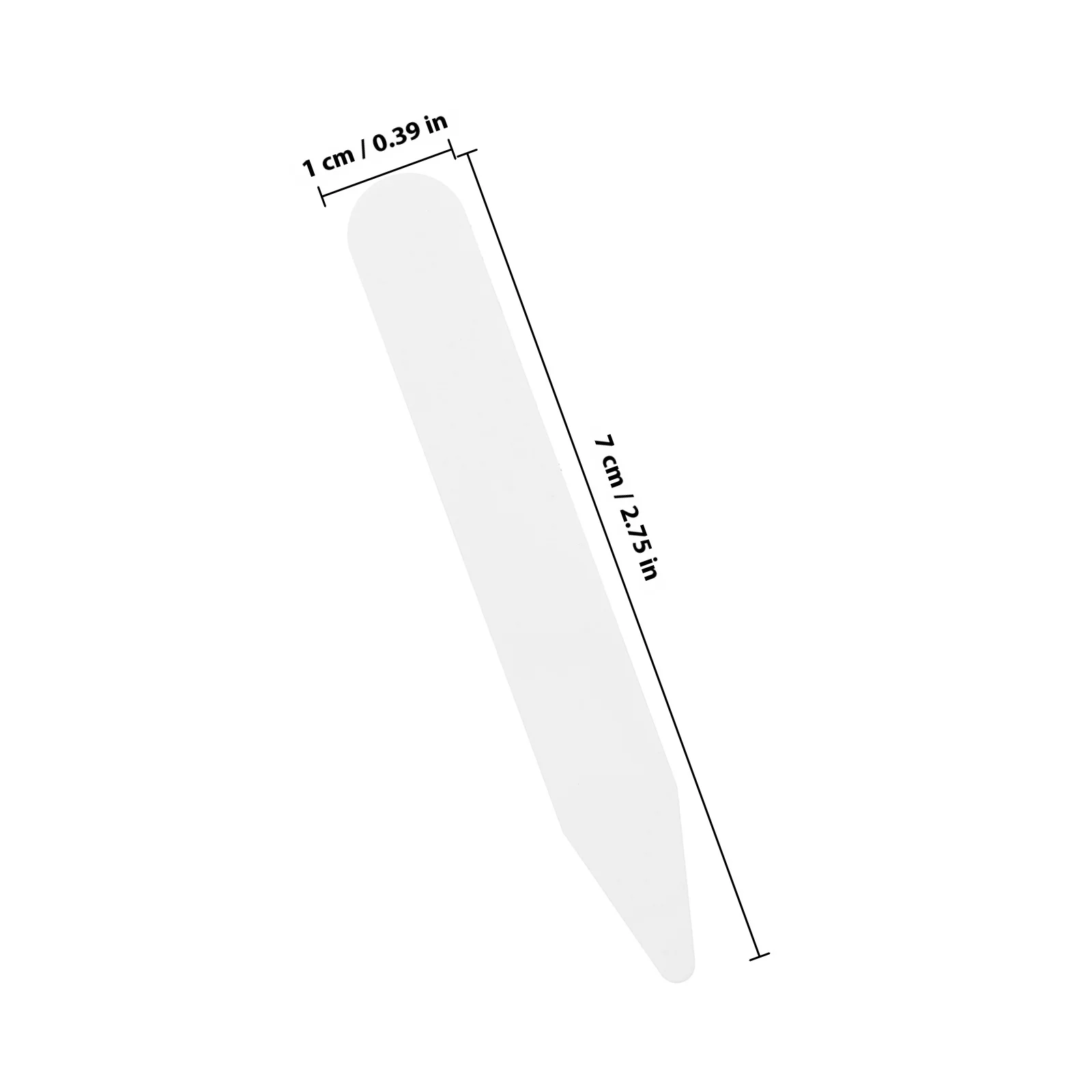 200 Uds. Collar de plástico blanco permanece 3 tamaños 5cm 6 5cm 7cm accesorios de la camisa para hombre Rellenador hueso Clips de corbata gemelos