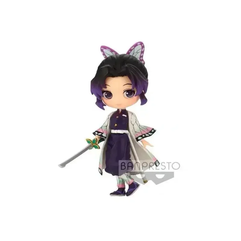 ในสต็อก Bandai BANPRESTO Q-posket Demon Slayer Kochou Shinobu อะนิเมะอุปกรณ์ต่อพ่วงรูปของเล่นเด็กคอลเลกชันของขวัญ