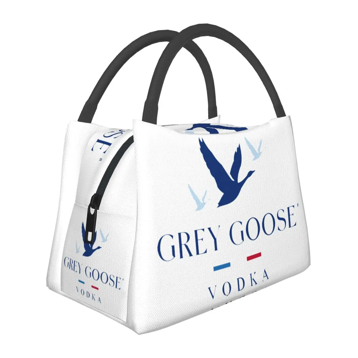 Grey Goose Vodka Insulated Lunch Bag for Women Bento Storage Food Boxes Portable Container Cooler Thermal Lunch Box Tote
