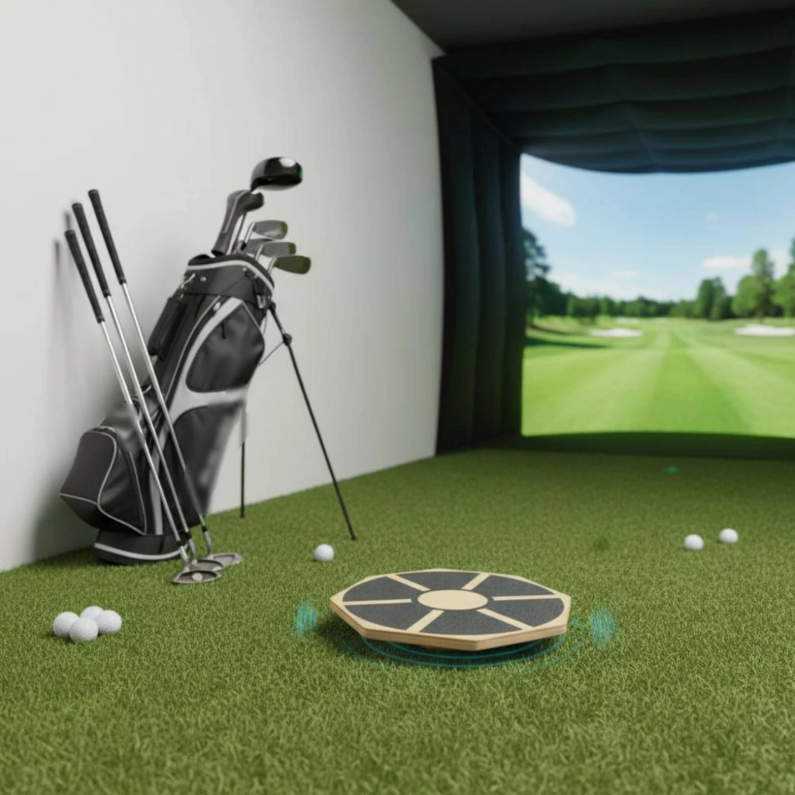 Golf Weight Transfer Board Audible Feedback Golf Swing Balance Board Sports Training Gear Indoor Outdoor Use Portable