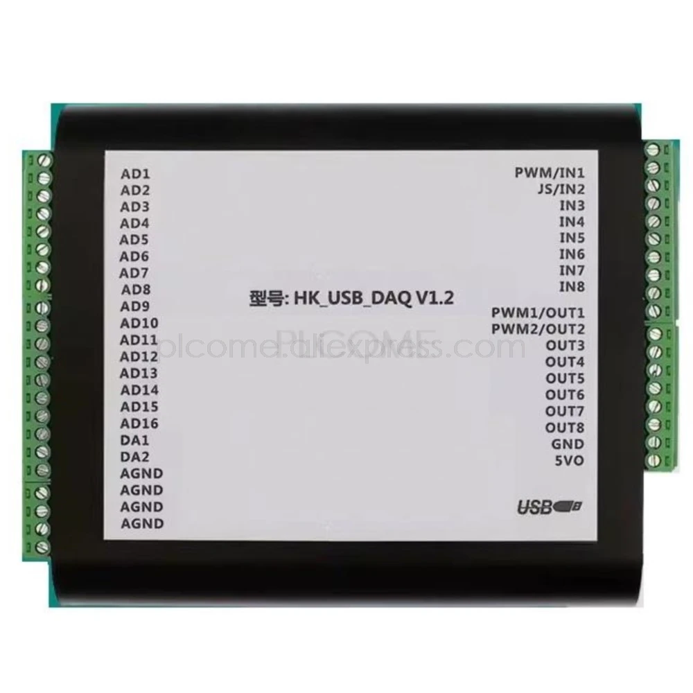 USB دق 16 SE/8 فرق 2DA 12 بت 100Ks/s التناظرية اكتساب البيانات مجلس 6DI 6DO PWM مكافحة C ابفيف MATLAB ويندوز لينكس